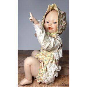 Vintage 1990 Yolanda Bello Collectible Porcelain Baby Doll Lisa